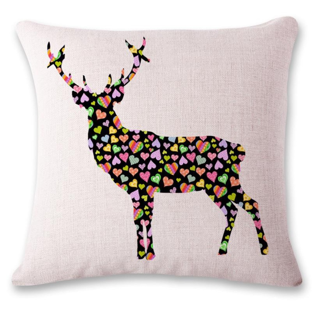 Sold Out .. Holiday Reindeer Throw Pillow Cover - Picture 1 of 2